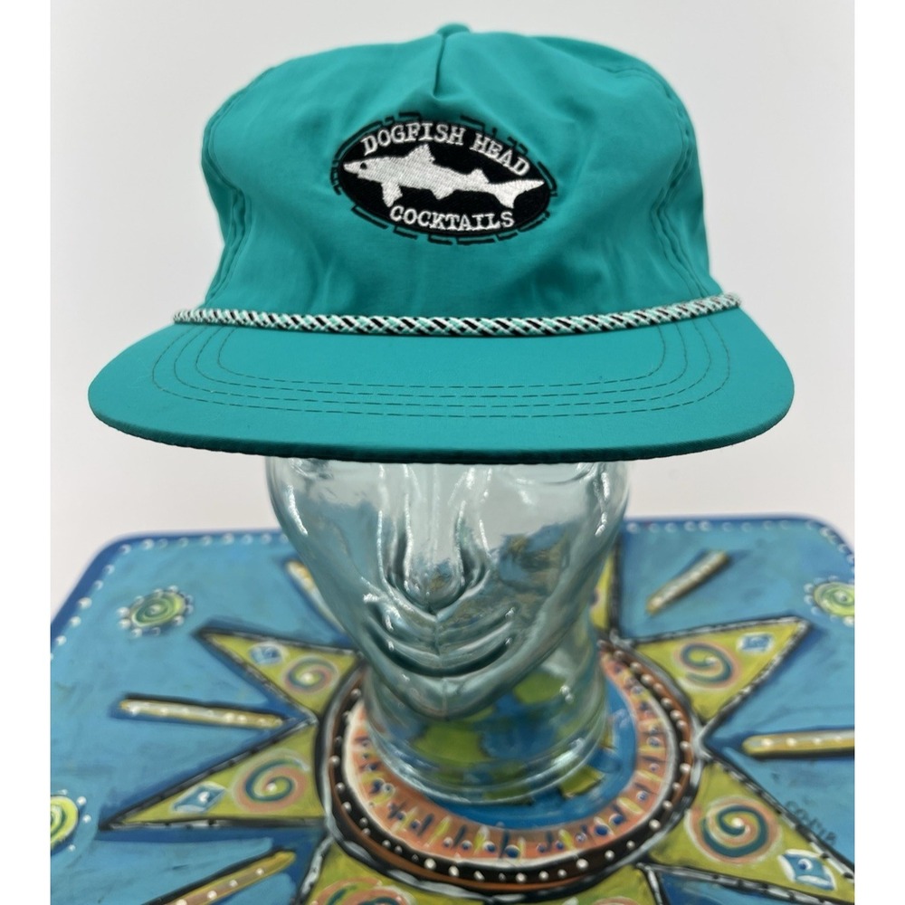 Dogfish Head Brewing Craft Cocktails Rope Hat Teal Embroidered Snapback